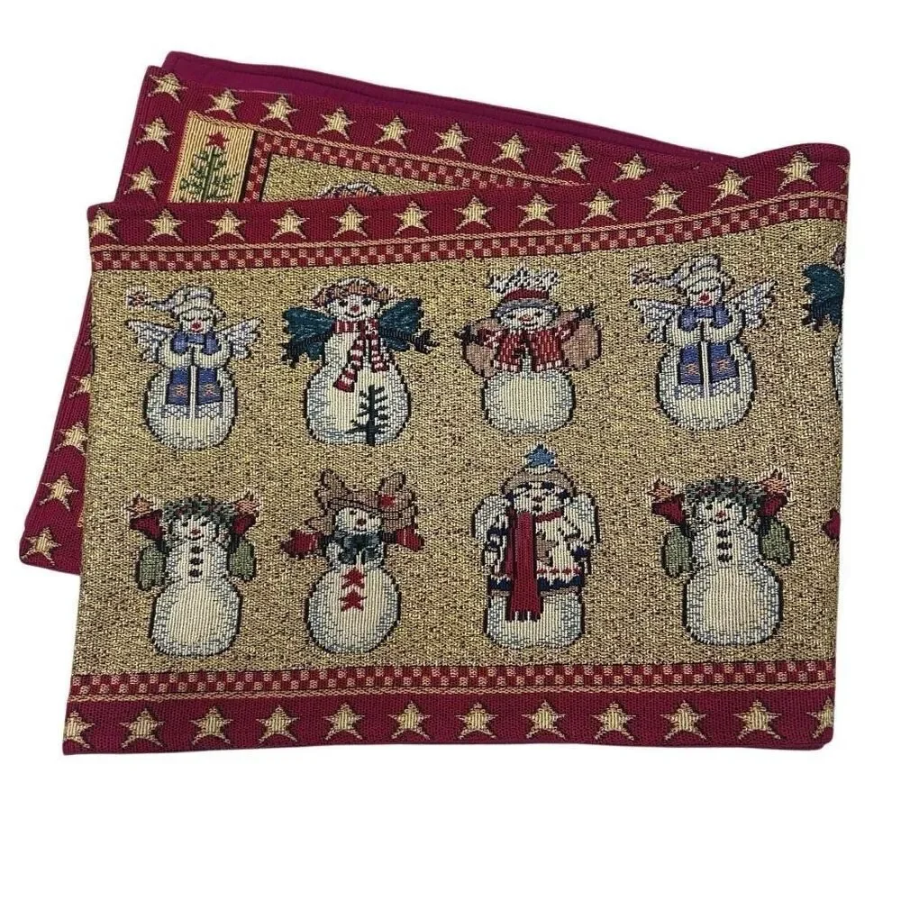 Vintage Christmas Tapestry Table Runner 72